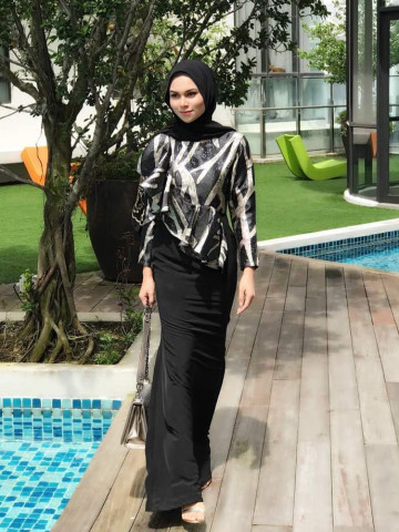 Photo 1 of Dress Ruffles TP-527003 Ruffless Printed Mermaid Dress