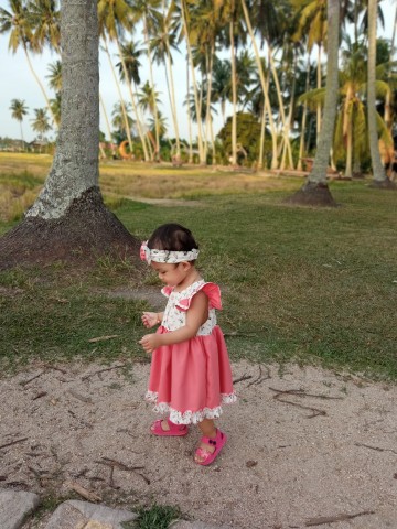 Photo 2 of Aisya Dress TP-1014001 Set Baby Dress with headband