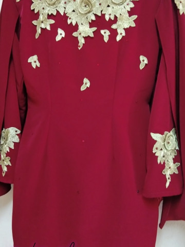 TP-527007 Baju Kurung Moden Lengan Bercape