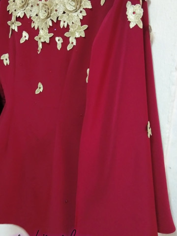 TP-527007 Baju Kurung Moden Lengan Bercape